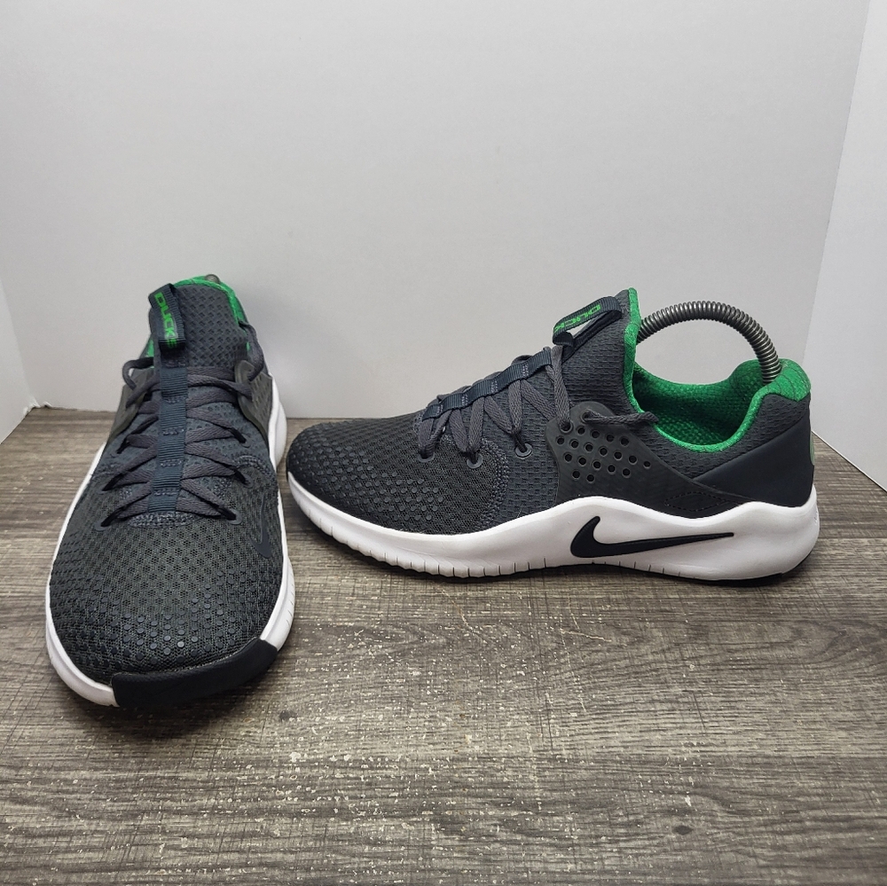 Nike Free TR 8 Oregon Ducks Training Shoes Gray Green AR0421-001 Men's 8.5